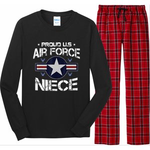 Us Air Force Proud Niece Proud Air Force Niece Veteran Day Long Sleeve Pajama Set