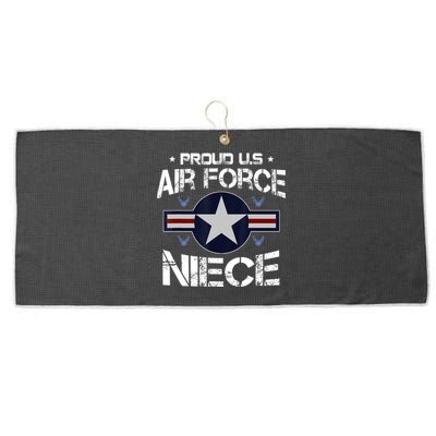 Us Air Force Proud Niece Proud Air Force Niece Veteran Day Large Microfiber Waffle Golf Towel