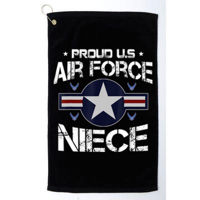 Us Air Force Proud Niece Proud Air Force Niece Veteran Day Platinum Collection Golf Towel