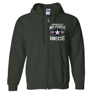 Us Air Force Proud Niece Proud Air Force Niece Veteran Day Full Zip Hoodie