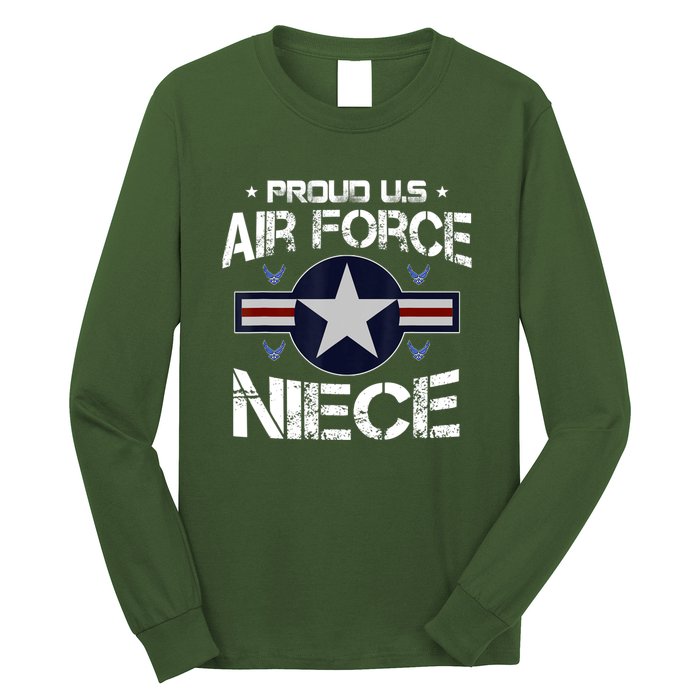 Us Air Force Proud Niece Proud Air Force Niece Veteran Day Long Sleeve Shirt