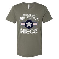 Us Air Force Proud Niece Proud Air Force Niece Veteran Day V-Neck T-Shirt