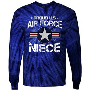 Us Air Force Proud Niece Proud Air Force Niece Veteran Day Tie-Dye Long Sleeve Shirt