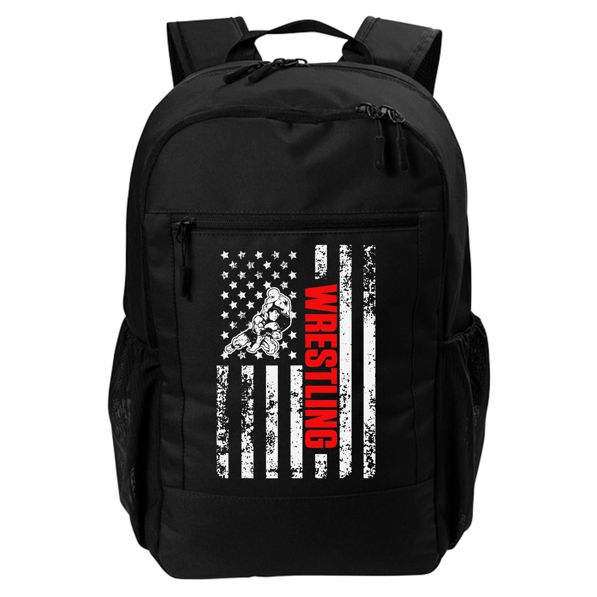 US American Flag Sports Patriotic Wrestling  Backpack