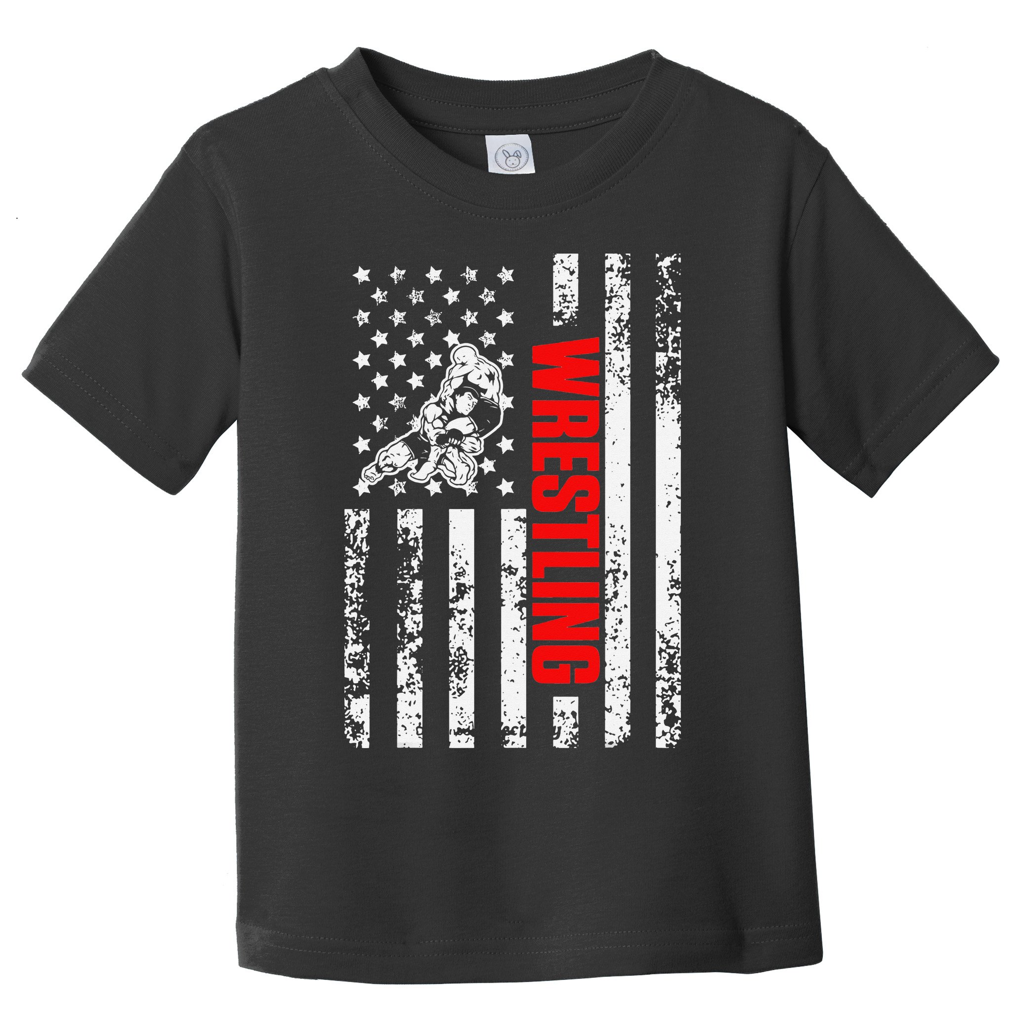 US American Flag Sports Patriotic Wrestling  Toddler T-Shirt