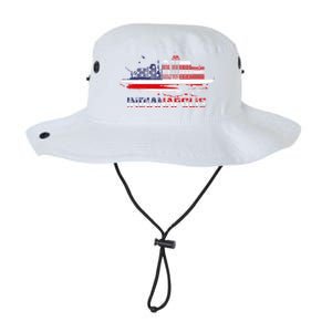 Usa American Flag Cityscape Funny Gift Indianapolis Indiana Skyline Gift Legacy Cool Fit Booney Bucket Hat