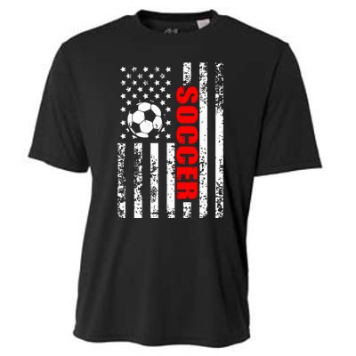 Us American Flag Soccer Patriotic Soccer Cooling Performance Crew T-Shirt