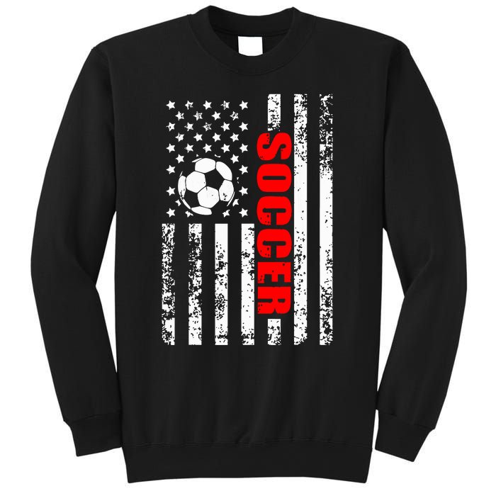 Us American Flag Soccer Patriotic Soccer Sweatshirt