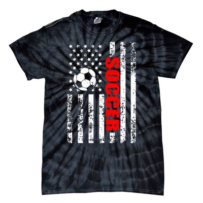 Us American Flag Soccer Patriotic Soccer Tie-Dye T-Shirt