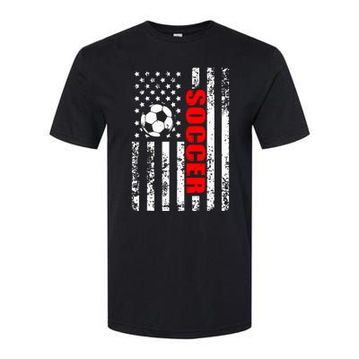 Us American Flag Soccer Patriotic Soccer Softstyle CVC T-Shirt