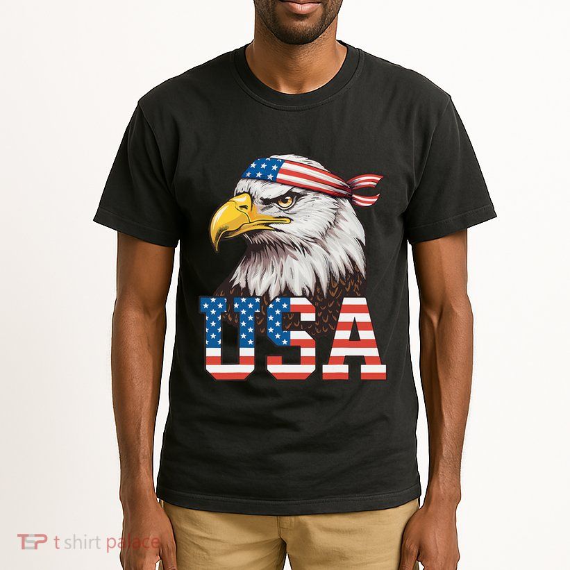 Usa American Flag Women Bald Eagle Patriotic Tall T-Shirt