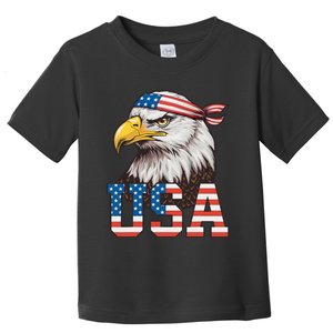 Usa American Flag Women Bald Eagle Patriotic Toddler T-Shirt