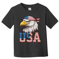 Usa American Flag Women Bald Eagle Patriotic Toddler T-Shirt