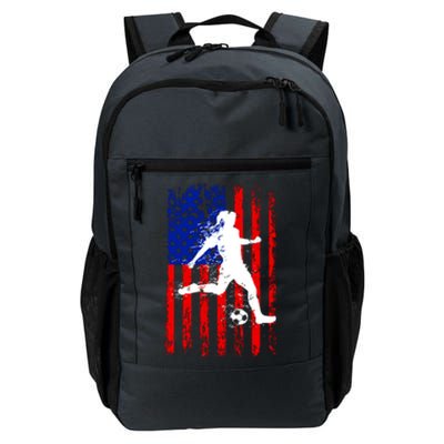 Usa American Flag Soccer For Girl Women Daily Commute Backpack