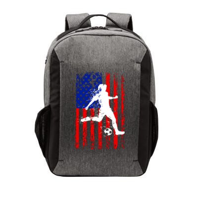 Usa American Flag Soccer For Girl Women Vector Backpack