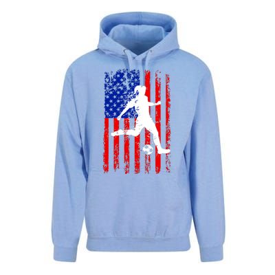 Usa American Flag Soccer For Girl Women Unisex Surf Hoodie