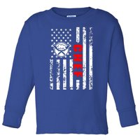 Us American Flag Food Cook Patriotic Ob As Chef Gift Toddler Long Sleeve Shirt