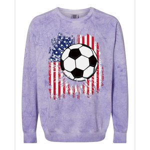 Usa American Flagc4th Of July Patriotic Colorblast Crewneck Sweatshirt