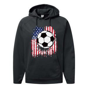 Usa American Flagc4th Of July Patriotic Performance Fleece Hoodie