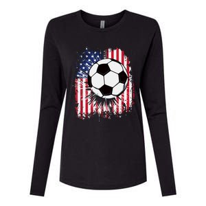 Usa American Flagc4th Of July Patriotic Womens Cotton Relaxed Long Sleeve T-Shirt