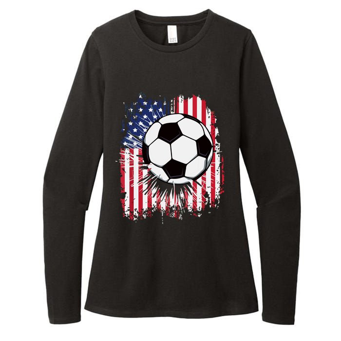 Usa American Flagc4th Of July Patriotic Womens CVC Long Sleeve Shirt