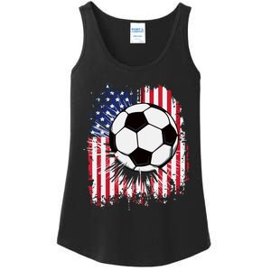 Usa American Flagc4th Of July Patriotic Ladies Essential Tank