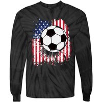 Usa American Flagc4th Of July Patriotic Tie-Dye Long Sleeve Shirt