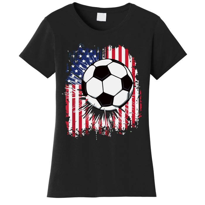 Usa American Flagc4th Of July Patriotic Women's T-Shirt