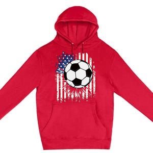 Usa American Flagc4th Of July Patriotic Premium Pullover Hoodie