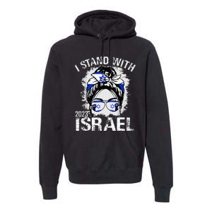 USA American Flag with Israel Flag Support Premium Hoodie