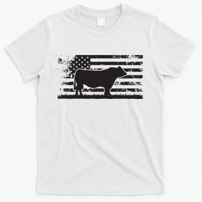 USA American Flag America Cow Black Angus Rancher T-Shirt