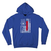 Us American Flag Baseball Patriotic Baseball Gift Hoodie