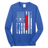 Us American Flag Baseball Patriotic Baseball Gift Long Sleeve Shirt