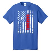 Us American Flag Baseball Patriotic Baseball Gift Tall T-Shirt