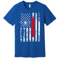 Us American Flag Baseball Patriotic Baseball Gift Premium T-Shirt