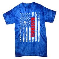 Us American Flag Baseball Patriotic Baseball Gift Tie-Dye T-Shirt