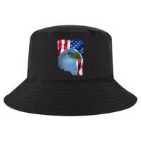 USA American Flag Eagle Distressed Style Cool Comfort Performance Bucket Hat