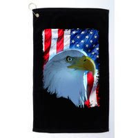 USA American Flag Eagle Distressed Style Golf Towel