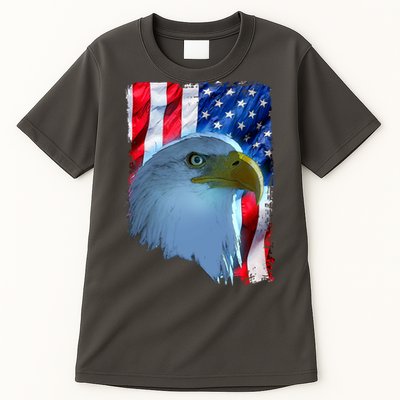 USA American Flag Eagle Distressed Style Tall T-Shirt