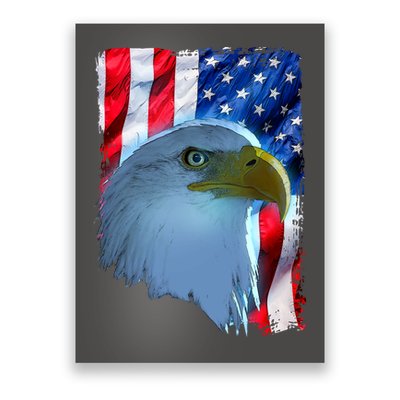 USA American Flag Eagle Distressed Style Poster