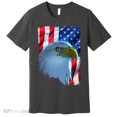USA American Flag Eagle Distressed Style Premium T-Shirt