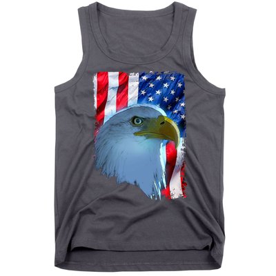 USA American Flag Eagle Distressed Style Tank Top