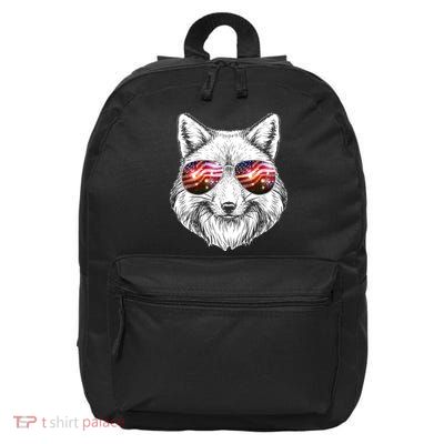 USA American Flag Fireworks Fox 16 in Basic Backpack