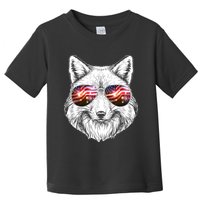 USA American Flag Fireworks Fox Toddler T-Shirt
