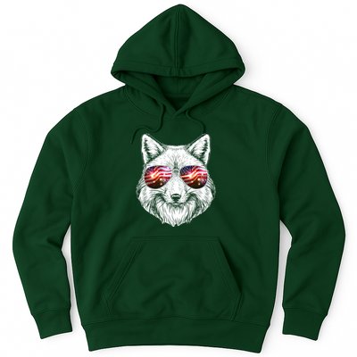 USA American Flag Fireworks Fox Hoodie