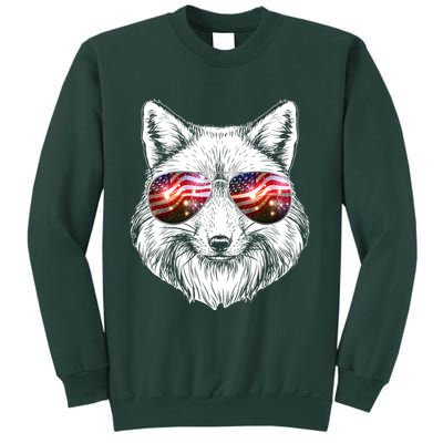 USA American Flag Fireworks Fox Sweatshirt