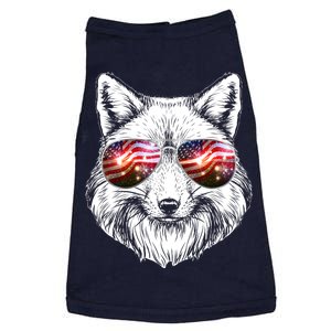 USA American Flag Fireworks Fox Doggie Tank