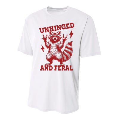 Unhinged And Feral Raccoon Performance Sprint T-Shirt