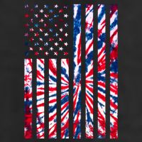 USA American Flag Red White Blue Tie Dye 7 Panel Mesh Trucker Snapback Hat