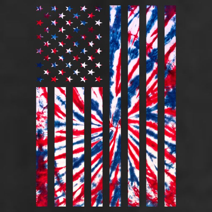 USA American Flag Red White Blue Tie Dye 7 Panel Mesh Trucker Snapback Hat
